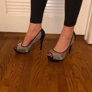 MICHAEL Michael Kors Silver Mesh Pumps